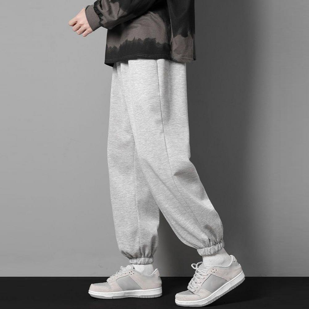 Pantalones casuales holgados de seda helada de 3/4 para hombre