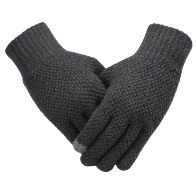 Guantes de punto para hombre para invierno, ideales para abrigarse