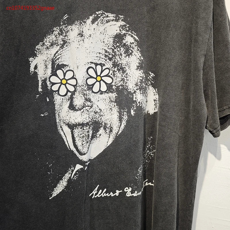 Playera retro informal de manga corta y cuello redondo para todos.