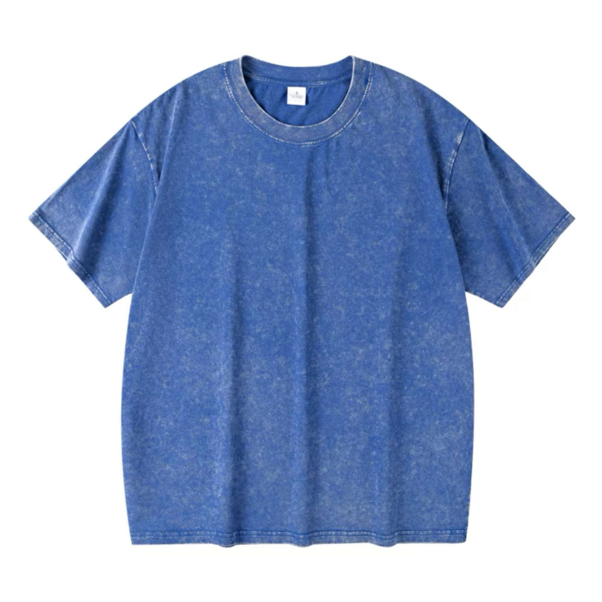 Playera de manga corta grande de algodón con lavado vintage