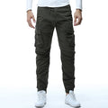 Pantalones cargo informales con cintura elástica y cordón ajustable