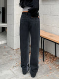 Pantalones de mezclilla  rectos de talle alto - Para Mujer