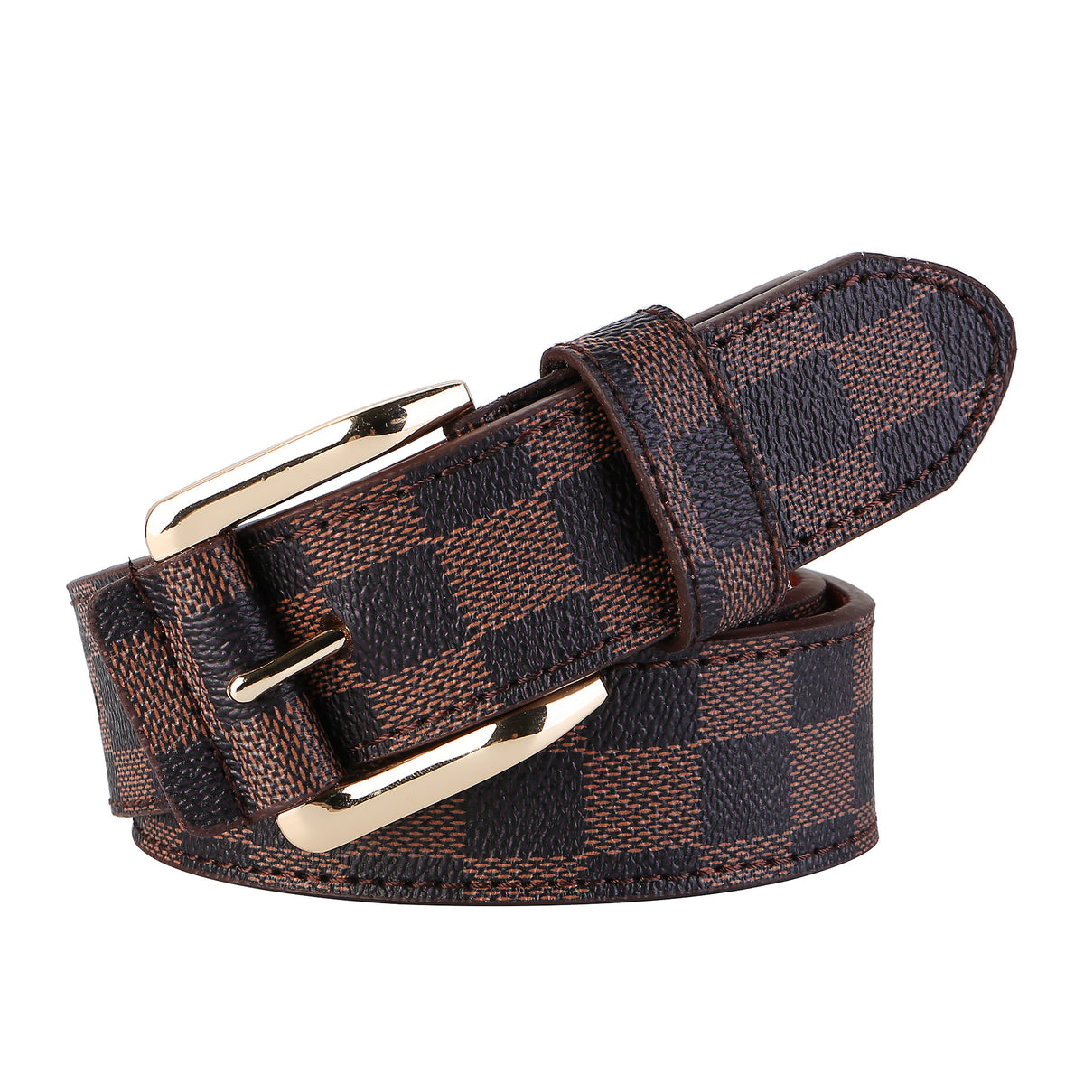 Cinturón de hombre con hebilla a cuadros - Diseño casual y moderno