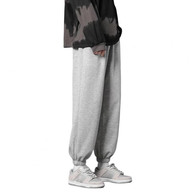 Pantalones casuales holgados de seda helada de 3/4 para hombre