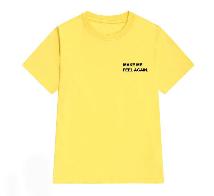Playera casual- con texto en el pecho