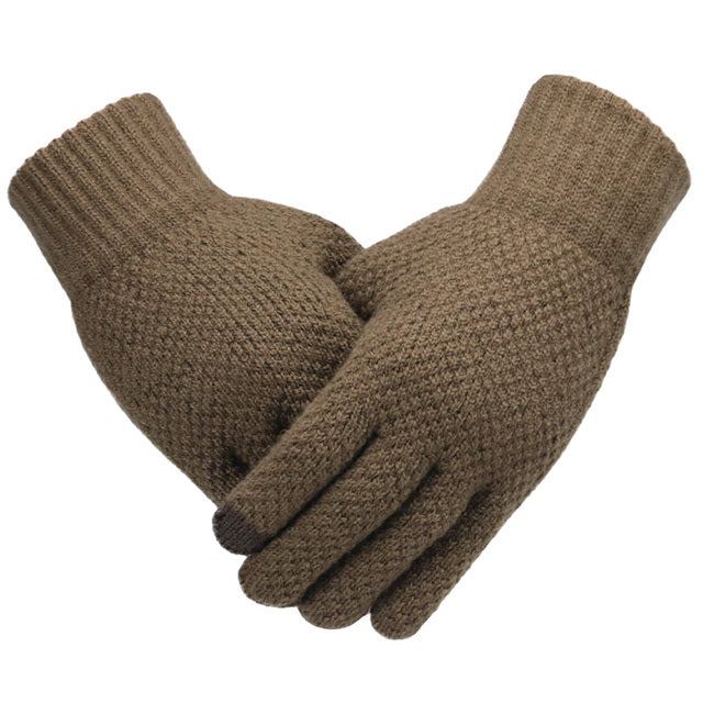 Guantes de punto para hombre para invierno, ideales para abrigarse