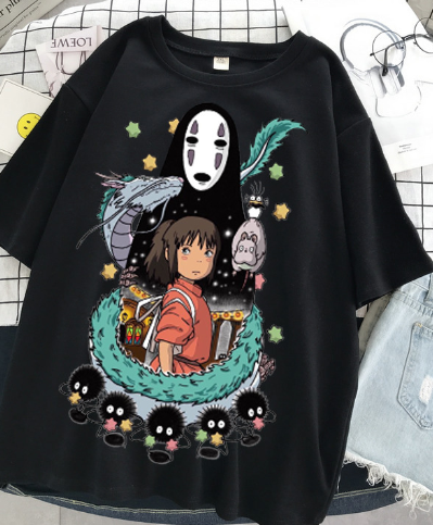 Playera con diseño de El viaje de Chihiro para mujer