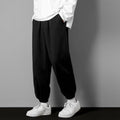 Pantalones casuales holgados de seda helada de 3/4 para hombre
