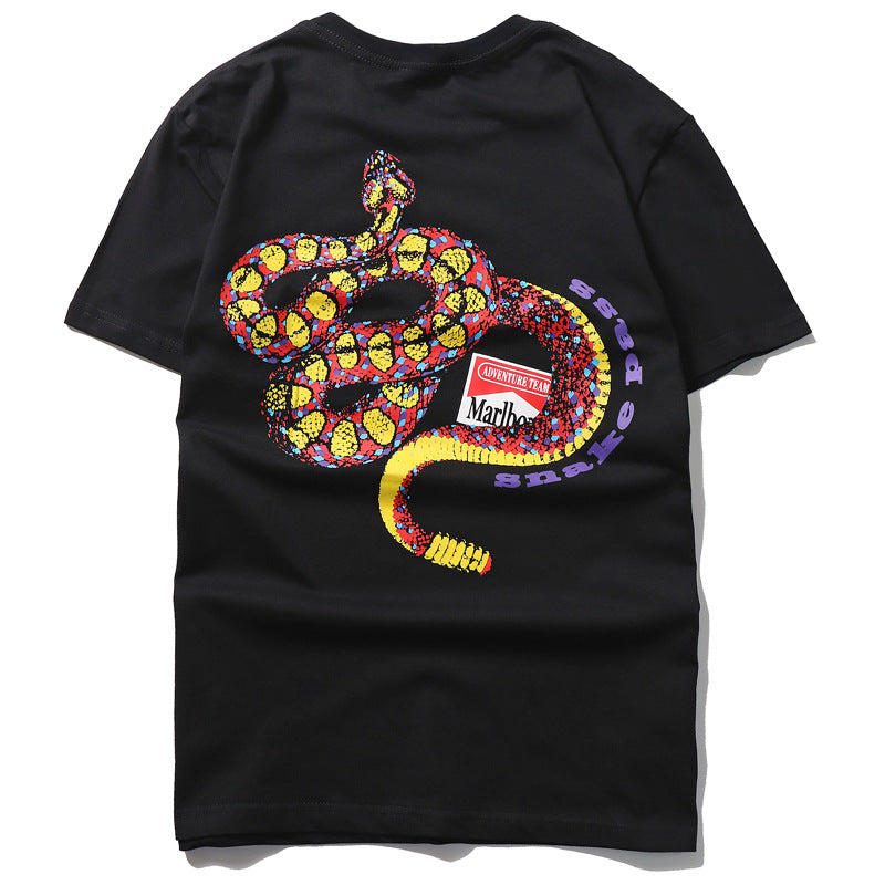 Playera de algodón de cuello redondo para hombre