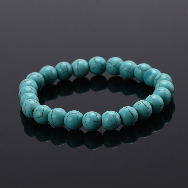 Pulsera elástica con cuentas y piedras de ojo de tigre natural